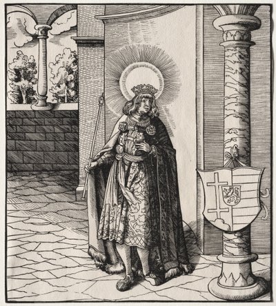 A Habsburg-házzal kapcsolatos szentek: I. Maximilianus császár felmenőinek általános beszámolója alkotó: Leonhard Beck