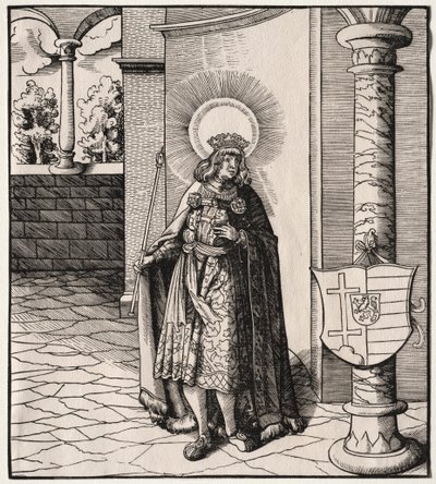 A Habsburg-házzal kapcsolatos szentek: Általános beszámoló az ősökről... alkotó: Leonhard Beck