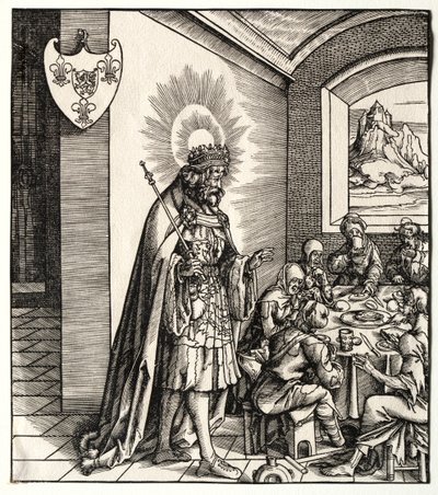 A Habsburg-házhoz kötődő szentek: I. Maximilianus császár felmenőinek általános beszámolója alkotó: Leonhard Beck