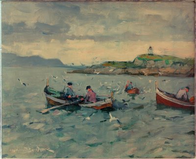 Halászok a Lofoten-szigeteken alkotó: Leonhard Sandrock