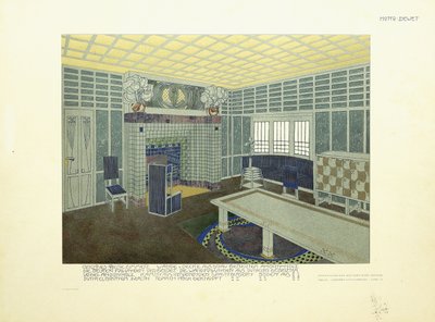 Ebédlő, Bécs, 1901 körül (színes litográfia) alkotó: Leopold Bauer