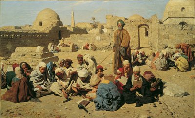 iskola Felső-Egyiptomban alkotó: Leopold Carl Muller
