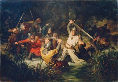 Habsburg Rudolf halálos veszélyben, 1872. alkotó: Leopold Edler von Löffler Radymno