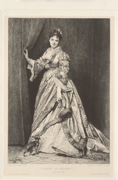Madame *** portréja alkotó: Leopold Flameng