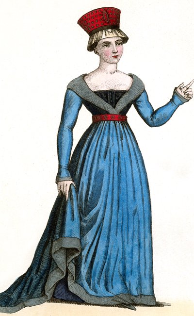 Marie de Fayel Renaud-de-Nanteuil felesége és Marguerite-de-Nanteuil anyja, VII. Károly uralkodása alatt. alkotó: Leopold Massard