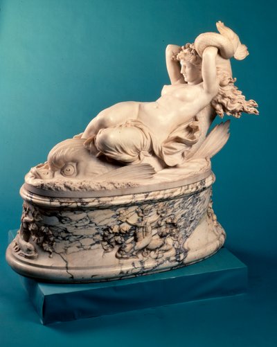 Galatea delfinen lovagol, 1880 körül alkotó: Leopoldo Ansiglione
