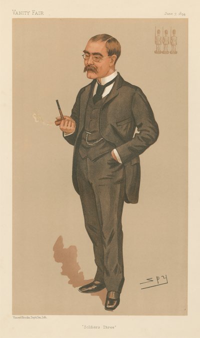 Soldiers Three, Rudyard Kipling (Vanity Fair sorozat) alkotó: Leslie Matthew Spy Ward
