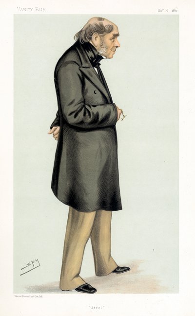 Henry Bessemer brit mérnök, feltaláló és iparos, 1880 alkotó: Leslie Matthew Ward