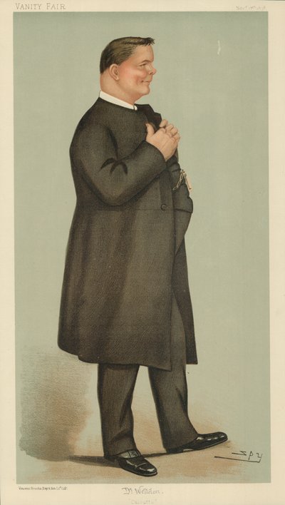 James Edward Cowell Weldon, Kalkutta püspök-jelöltje, Kalkutta, 1898. november 17., Vanity Fair rajzfilm alkotó: Leslie Matthew Ward