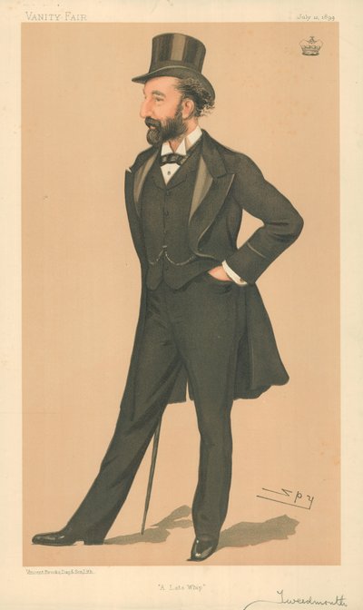 Lord Tweedmouth, Egy késői ostor, 1894. július 12., Vanity Fair rajzfilm alkotó: Leslie Matthew Ward