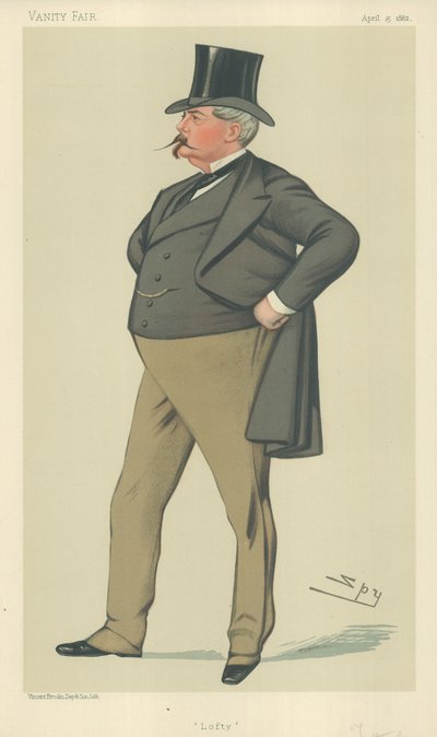 Mr Arthur Loftus Tottenham, Lofty, 1882. április 15., Vanity Fair rajzfilm alkotó: Leslie Matthew Ward