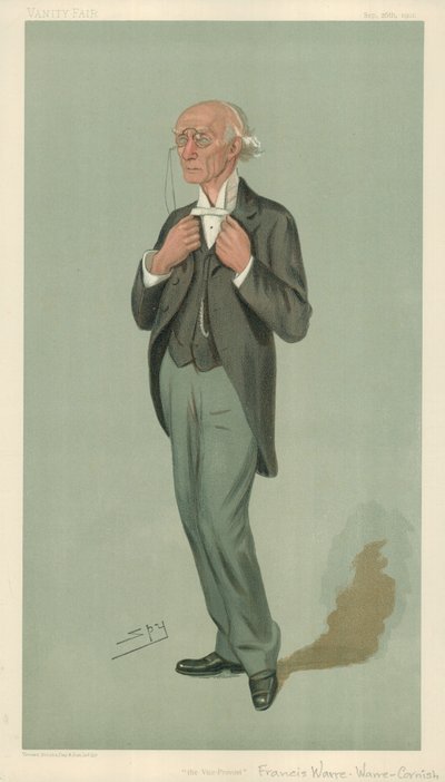 F W Warre-Cornish úr, Eton helyettes prépostja, The Vice-Provost, 1901. szeptember 26., Vanity Fair rajzfilm alkotó: Leslie Matthew Ward