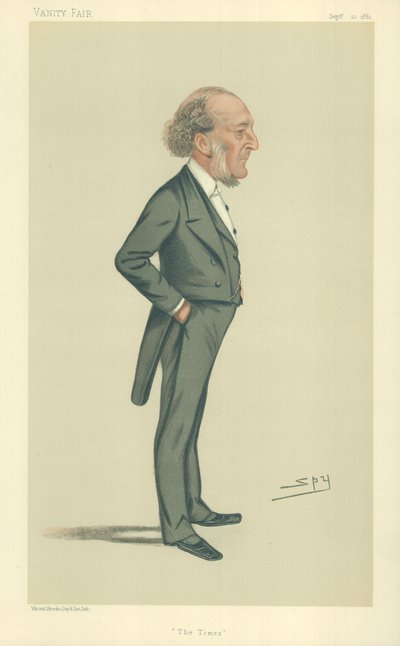 Mr John Walter, The Times, 1881. szeptember 10., Vanity Fair rajzfilm alkotó: Leslie Matthew Ward