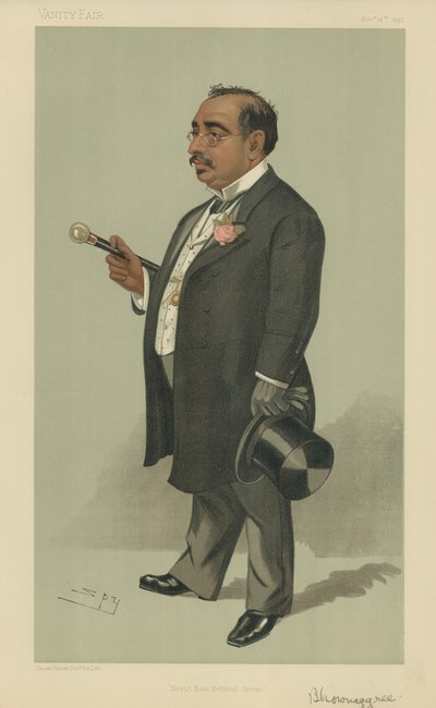 Mr Mancherjee Merwanjee Bhownagree alkotó: Leslie Matthew Ward