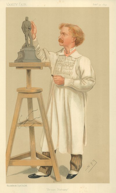 Mr William Hamo Thornycroft, Bronz Statuary, 1892. február 20., Vanity Fair rajzfilm alkotó: Leslie Matthew Ward