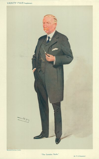 Sir Thomas Shaughnessy, The Canadian Pacific, 1908. augusztus 26., Vanity Fair rajzfilm alkotó: Leslie Matthew Ward