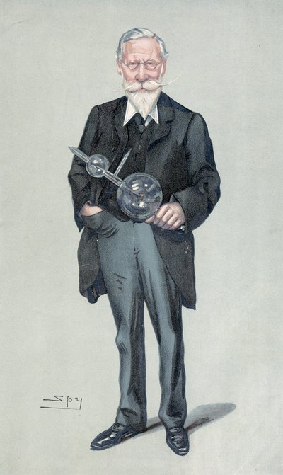 Sir William Crookes, angol fizikus és vegyész, 1900-as évek alkotó: Leslie Matthew Ward