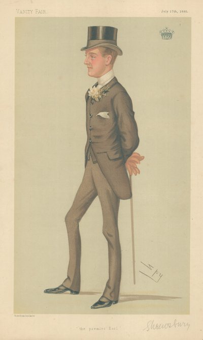 The Earl of Shrewsbury és Talbot, The Premier Earl, 1880. július 17., Vanity Fair rajzfilm alkotó: Leslie Matthew Ward
