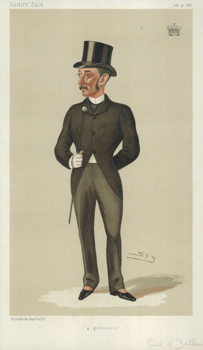 Zetland grófja, úriember, 1886. július 31., Vanity Fair rajzfilm alkotó: Leslie Matthew Ward