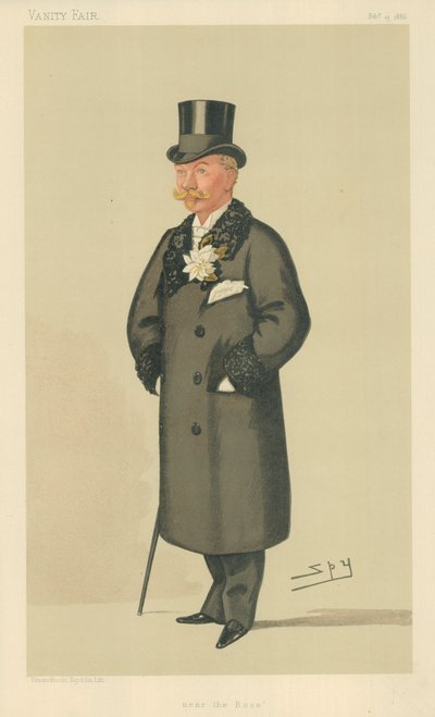 A Hon Harry Tyrwhitt-Wilson, Near the Rose, 1886. február 13., Vanity Fair rajzfilm alkotó: Leslie Matthew Ward