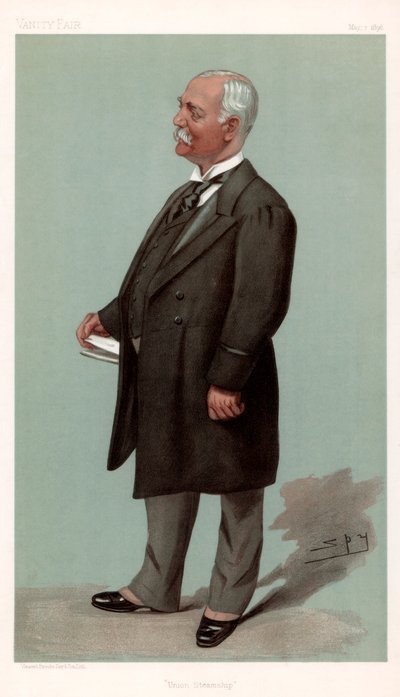 Union Steamship Sir Francis Henry Evans, brit üzletember és politikus, 1896. alkotó: Leslie Matthew Ward