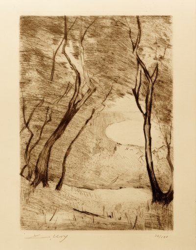 Fák a Grunewaldsee partján alkotó: Lesser Ury