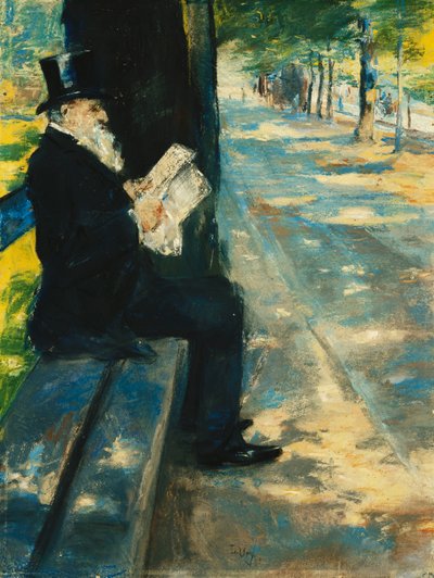 Gentleman in the Park; Herr im Tiergarten, 1900 körül alkotó: Lesser Ury