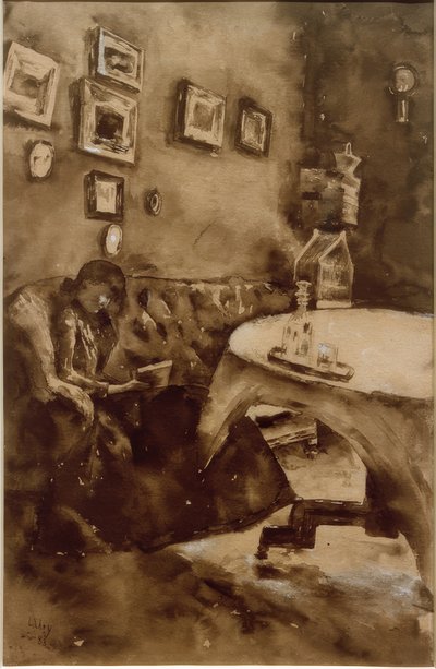 Belső egy hölgy olvasóval alkotó: Lesser Ury