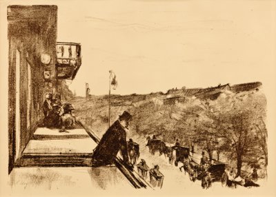 Kávéterasz az Unter den Lindenben alkotó: Lesser Ury