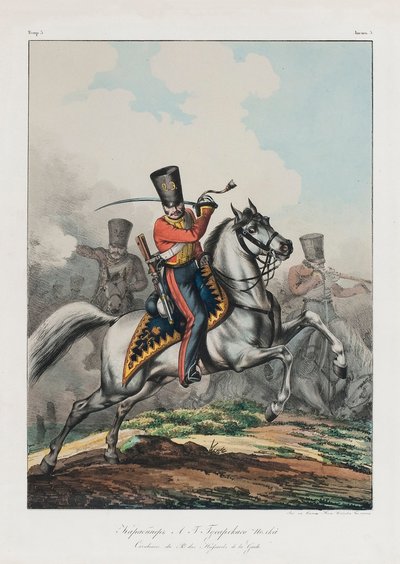 Huszárezred karabinusa, 1830-as évek alkotó: Lev Alexandrovich Belousov
