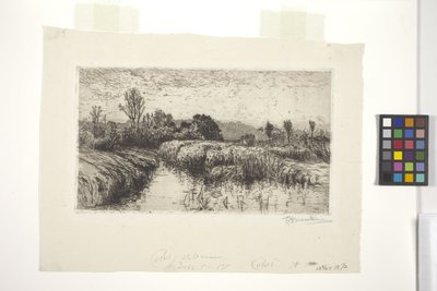 Délután márciusban, Schleissheim, Bajorország (rézkarc) alkotó: Lewis Henry Meakin