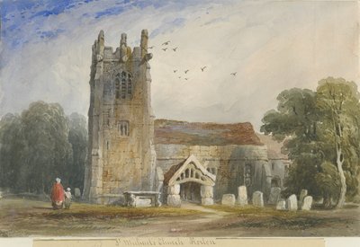 Horton templom: vízfestmény, nd [c1840] alkotó: Lewis John Wood