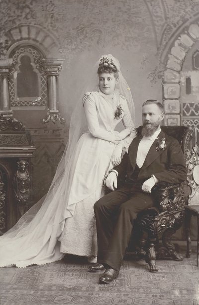 Esküvői portré, 19. század vége alkotó: Lewis M. Melander
