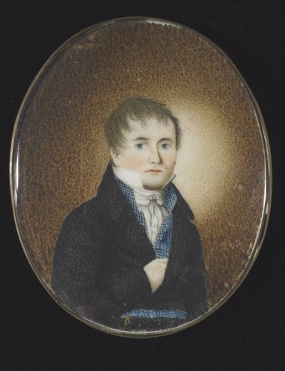 Önarckép, 1810-20 körül (akvarell elefántcsonton) alkotó: Lewis Peckham