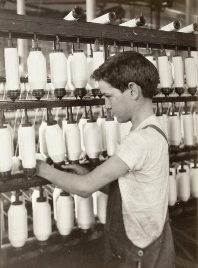 King Philip - Öszvérfonó terem alkotó: Lewis Wickes Hine