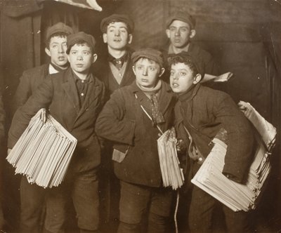 Újságárus fiúk alkotó: Lewis Wickes Hine