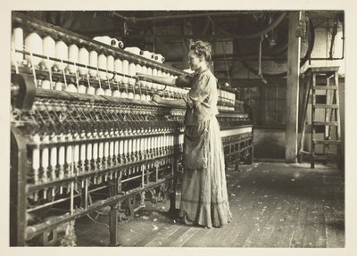 Régi idők fonója a déli pamutgyárban alkotó: Lewis Wickes Hine