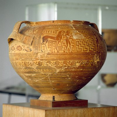 Argive krater geometrikus díszítéssel, átmérő 50 cm, görög civilizáció, Kr.e. 8. század alkotó: Unbekannt Unbekannt