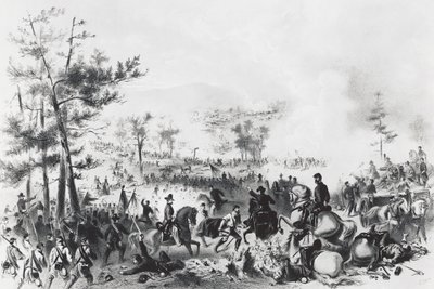 Gettysburgi csata, a George Gordon Meade vezette uniós erők győzelme és Robert Edward Lee tábornok veresége július 1-3. alkotó: Unbekannt Unbekannt