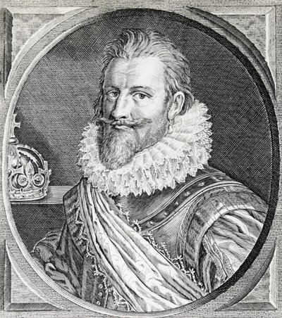 IV. Christian (1588-1648), dán és norvég király portréja, metszet alkotó: Unbekannt Unbekannt