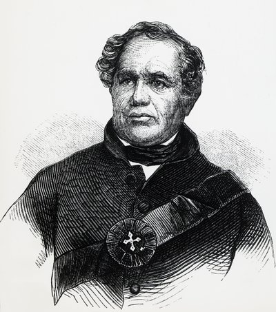 Eleazar Williams (1788-1858), anglikán lelkész portréja, aki csalárd módon azt állította, hogy ő Franciaország elveszett Dauphinja, metszet alkotó: Unbekannt Unbekannt