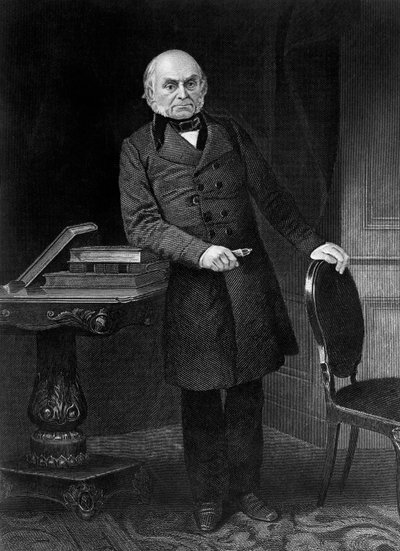 John Quincy Adams (1767-1848), amerikai politikus és diplomata portréja, aki 1825 és 1829 között az Egyesült Államok 6. elnöke volt, metszet alkotó: Unbekannt Unbekannt