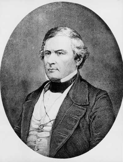 Millard Fillmore (1800-1874), amerikai ügyvéd és politikus portréja, aki 1850 és 1853 között az Egyesült Államok 13. elnöke volt, metszet Mathew Brady (1822-1896) dagerrotípiája nyomán alkotó: Unbekannt Unbekannt