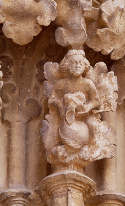 Spanyolország, Navarra, Ujue, Santa Maria templom, építészeti részlet alkotó: Unbekannt Unbekannt