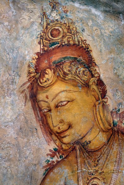 Sigiriya lányai, freskó, Sigiriya régészeti lelőhely (Unesco Világörökségi Lista alkotó: Unbekannt Unbekannt