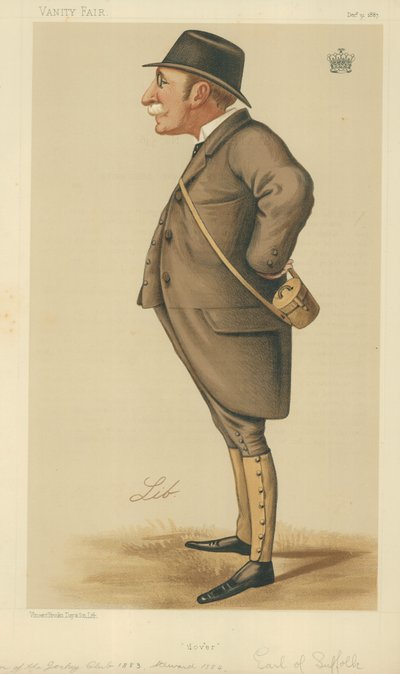 The Earl of Suffolk és Berkshire, Dover, 1887. december 31., Vanity Fair rajzfilm alkotó: Liborio Prosperi