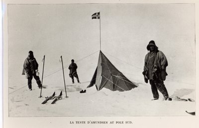 Roald Amundsen (1872-1928) sátrat hagyott a Déli-sarkon 1911-ben, 1912-ben alkotó: Lieutenant Henry Robertson Bowers