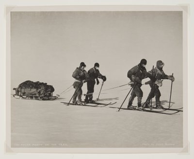 The Polar Party on the Trail (bromid minta) alkotó: Lieutenant Henry Robertson Bowers