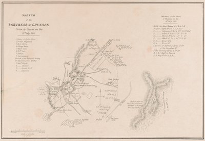 ?Ghuznee erődjének vázlata. Storm vette 1839. július 23-án? alkotó: Lieutenant Thomas Wingate
