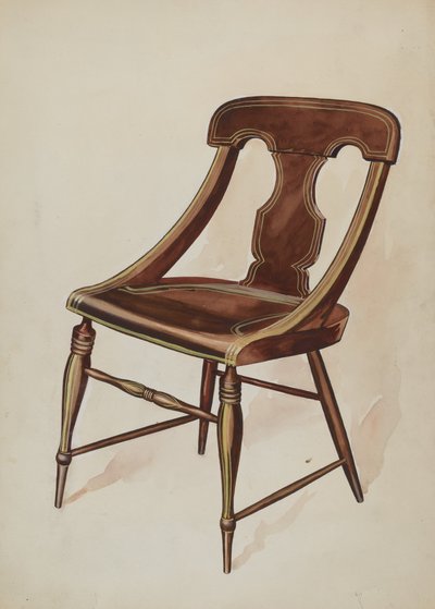 Szék festett, c. 1937. alkotó: Lillian Causey